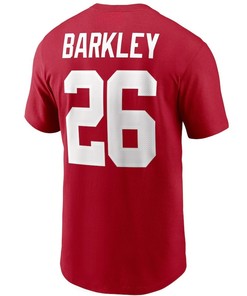 Saquon Barkley 26 New York Giants Name & Number T-Shirt - Red