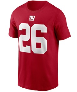 Saquon Barkley 26 New York Giants Name & Number T-Shirt - Red