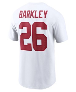 Saquon Barkley 26 New York Giants Name & Number T-Shirt - White