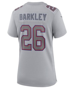 Saquon Barkley 26 New York Giants Women's Atmosphere Fashion Game Jersey - Gray