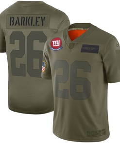 Saquon Barkley New York Giants Nike Youth 2019 Salute To Service Game Jersey - Olive