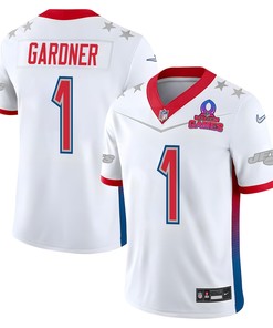 Sauce Gardner 1 Jets Pro Bowl 2023 Patch Men Jersey - White