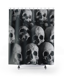 Scary Skulls Shower Curtain for Your Gothic Bathroom Decor