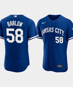 Scott Barlow 58 Kansas City Royals Men's 2022-23 Alternate Jersey - Royal Jersey