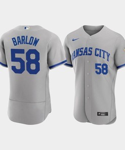 Scott Barlow 58 Kansas City Royals Men's 2022-23 Road Jersey - Gray Jersey