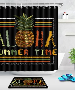 Sea Beach Tropical Leaves Shower Curtain - Aloha Summer Decor 