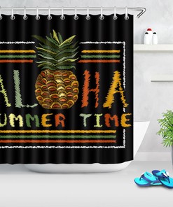 Sea Beach Tropical Leaves Shower Curtain - Aloha Summer Decor