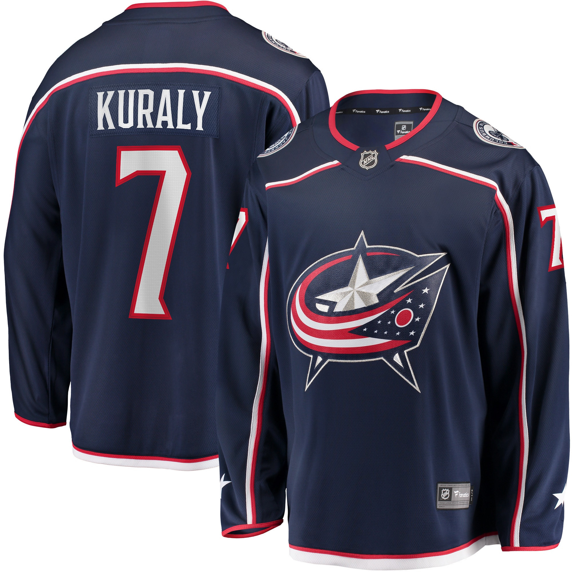 Sean Kuraly Columbus Blue Jackets Fanatics Branded Home Breakaway Player Jersey - Navy Nhl