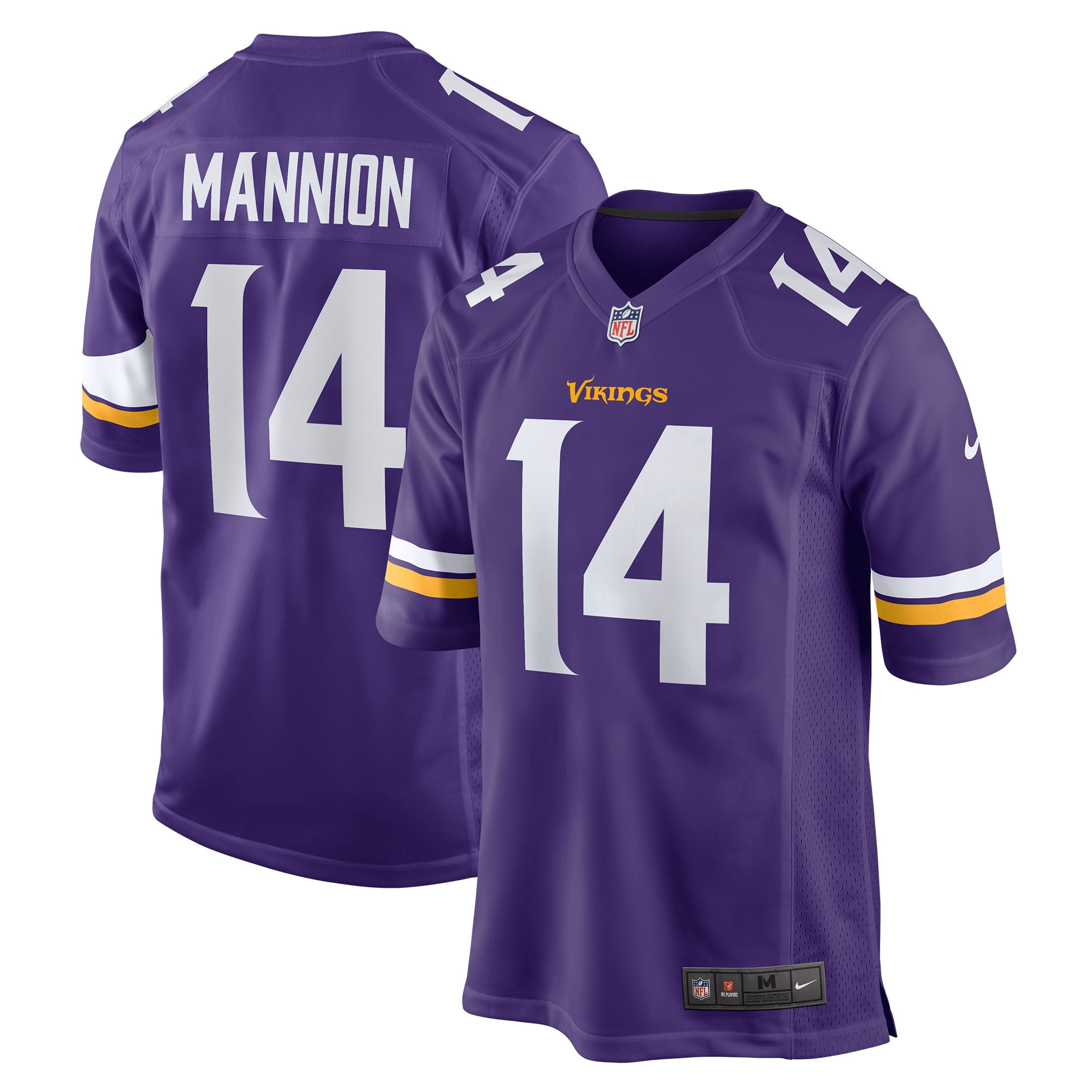 Sean Mannion Minnesota Vikings Player Game Jersey - Purple Nfl