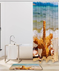 Seashell Starfish Paradise Shower Curtain for Your Bathroom