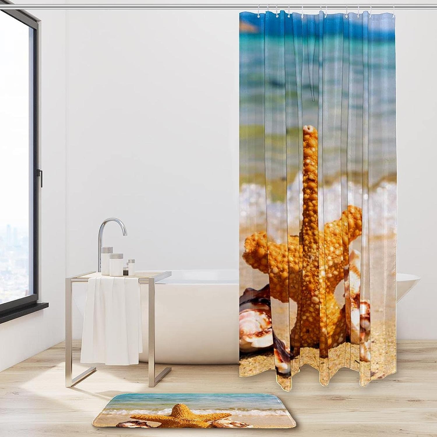 Seashell Starfish Paradise Shower Curtain for Your Bathroom