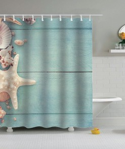 Seashells Bathroom Curtain for Your Beach House Bathroom Decor