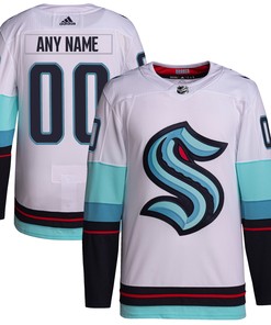 Seattle Kraken Adidas Away Primegreen Authentic Custom Jersey White Custom Jerseys Nhl