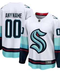Seattle Kraken Fanatics Branded Away Breakaway Custom Jersey - White Custom Jerseys Nhl