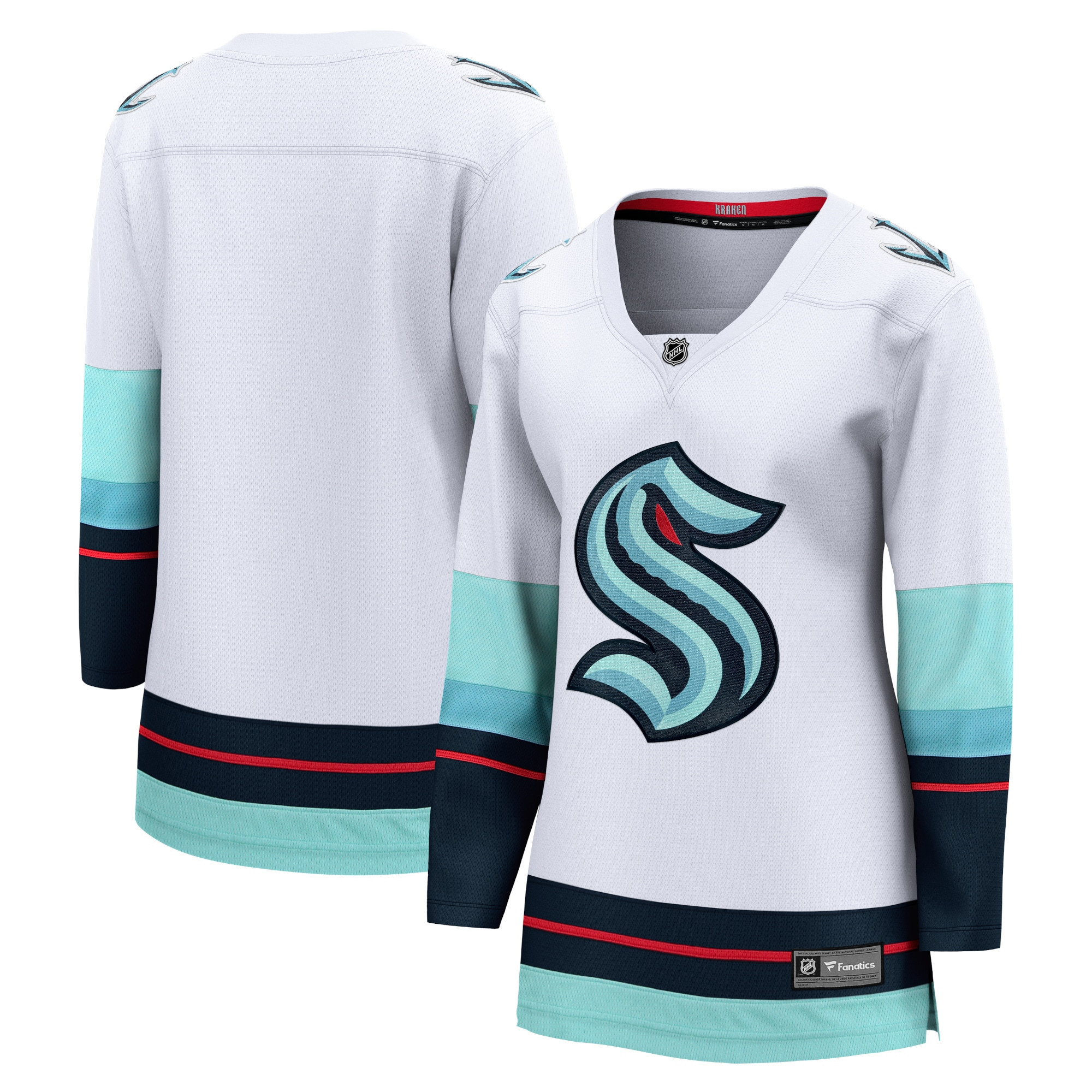 Seattle Kraken Fanatics Branded Womens Away Breakaway Jersey - White Nhl