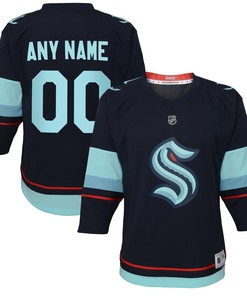 Seattle Kraken Home Replica Custom Jersey - Navy Custom Jerseys Nhl