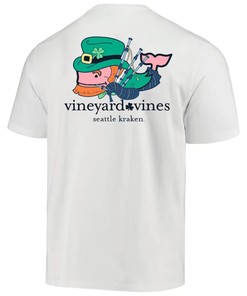 Seattle Kraken Vineyard Vines St. Patrick's Day T-Shirt - White