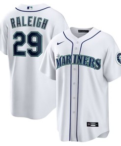Seattle Mariners #29 Cal Raleigh Home Replica Jersey - White