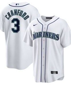 Seattle Mariners #3 Jp Crawford Home Replica Jersey - White