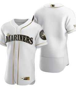 Seattle Mariners Mlb Golden Brandedition White Jersey Gift For Mariners Fans