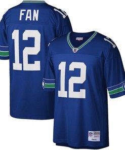 Seattle Seahawks #12 Fan Royal Mitchell Ness Stitched Football Jersey