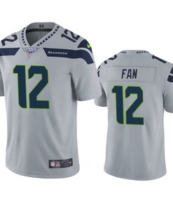 Seattle Seahawks 12th Fan Gray 100th Season Vapor Limited Jersey