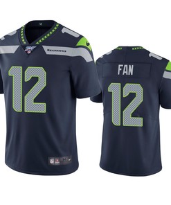 Seattle Seahawks 12th Fan Navy 100th Season Vapor Limited Jersey