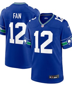 Seattle Seahawks #12th Fan Nike Throwback Player Game Jersey - Royal