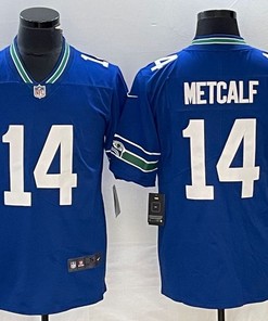 Seattle Seahawks #14 Dk Metcalf Jersey - Blue