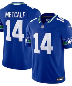 Seattle Seahawks #14 Dk Metcalf Throwback Vapor Fuse Limited Jersey - Royal
