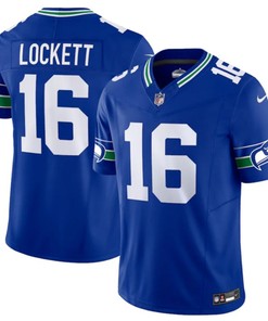 Seattle Seahawks #16 Tyler Lockett Royal 2023 Fuse Vapor Limited Throwback Jersey