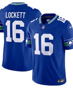 Seattle Seahawks #16 Tyler Lockett Throwback Vapor Fuse Limited Jersey - Royal