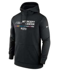 Seattle Seahawks 2022 NFL Crucial Catch Therma Performance Pullover Hoodie - Black