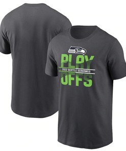 Seattle Seahawks 2022 NFL Playoffs Iconic T-Shirt - Anthracite