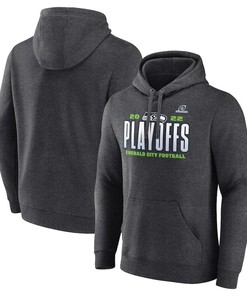 Seattle Seahawks 2022 NFL Playoffs Our Time Pullover Hoodie - Charcoal