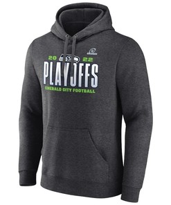 Seattle Seahawks 2022 NFL Playoffs Our Time Pullover Hoodie - Charcoal