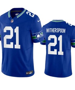 Seattle Seahawks #21 Artie Burns Royal 2023 Fuse Vapor Limited Throwback Jersey