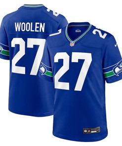 Seattle Seahawks #27 Tariq Woolen Throwback Player Game Jersey - Royal