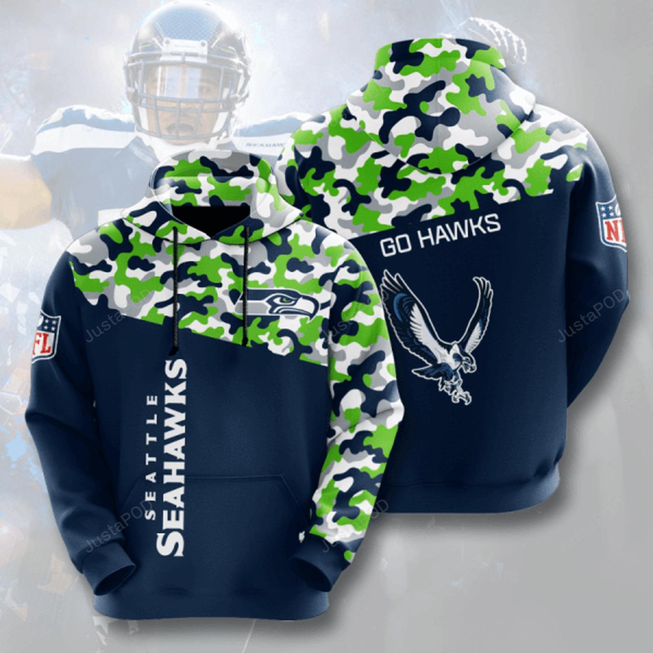 Seattle Seahawks 3D Hoodie Zip Hoodie 04