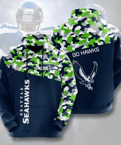 Seattle Seahawks 3D Hoodie Zip Hoodie 04