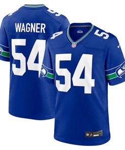 Seattle Seahawks #54 Bobby Wagner Throwback Player Game Jersey - Royal
