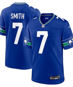 Seattle Seahawks #7 Geno Smith Throwback Player Game Jersey - Royal