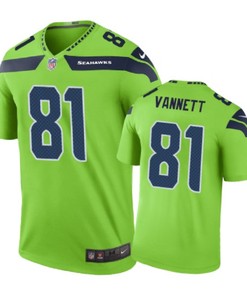 Seattle Seahawks #81 Nick Vannett Nike Color Rush Green Jersey