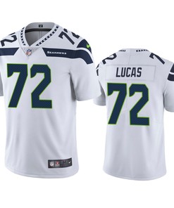 Seattle Seahawks Abraham Lucas 72 White Vapor Limited Jersey
