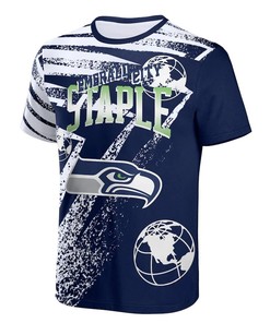 Seattle Seahawks All Over Print T-Shirt - Navy