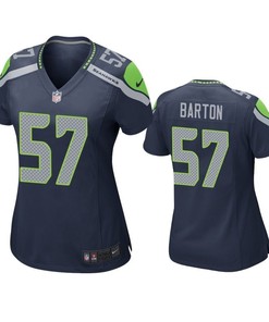 Seattle Seahawks Cody Barton 2019 Nfl Draft Navy Game Womens Jersey