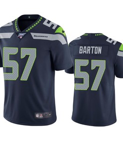 Seattle Seahawks Cody Barton Navy 100th Season Vapor Limited Jersey