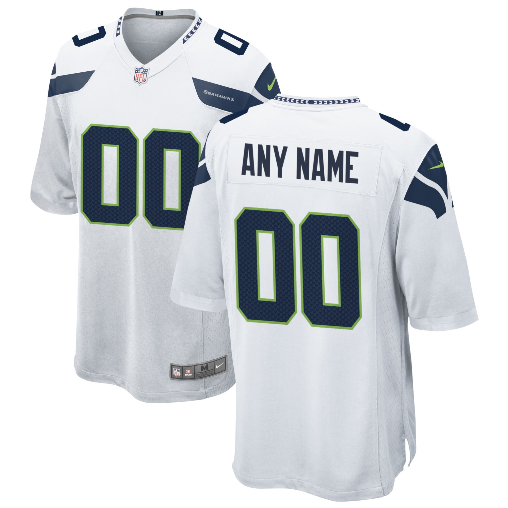 Seattle Seahawks Custom Game Jersey White Custom Jerseys Nfl