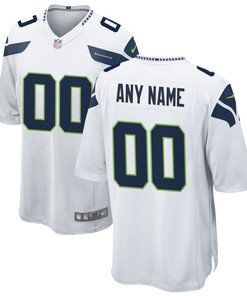 Seattle Seahawks Custom Game Jersey White Custom Jerseys Nfl