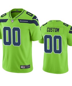 Seattle Seahawks Custom Green Nike Color Rush Limited Jersey